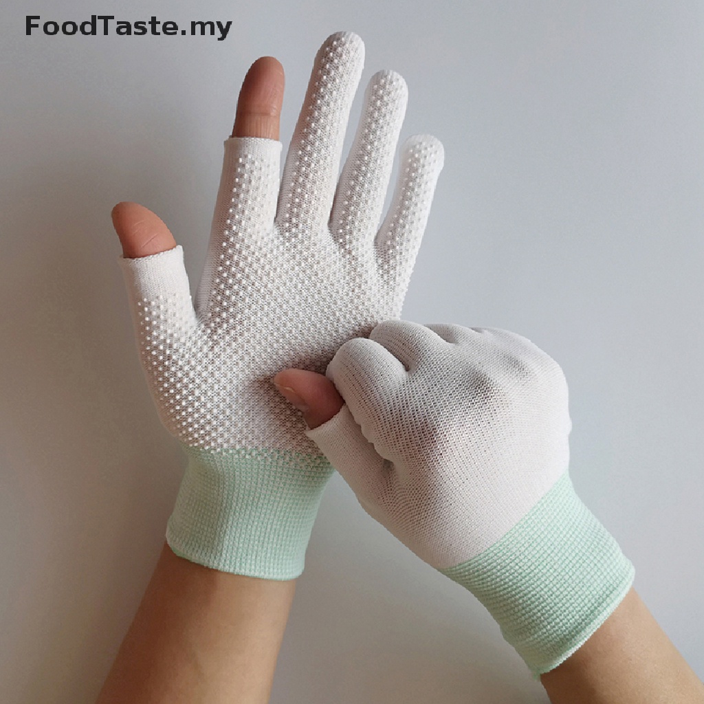 Cặp găng tay hở ngón chống nắng chống trượt dùng câu cá/ đi xe đạp