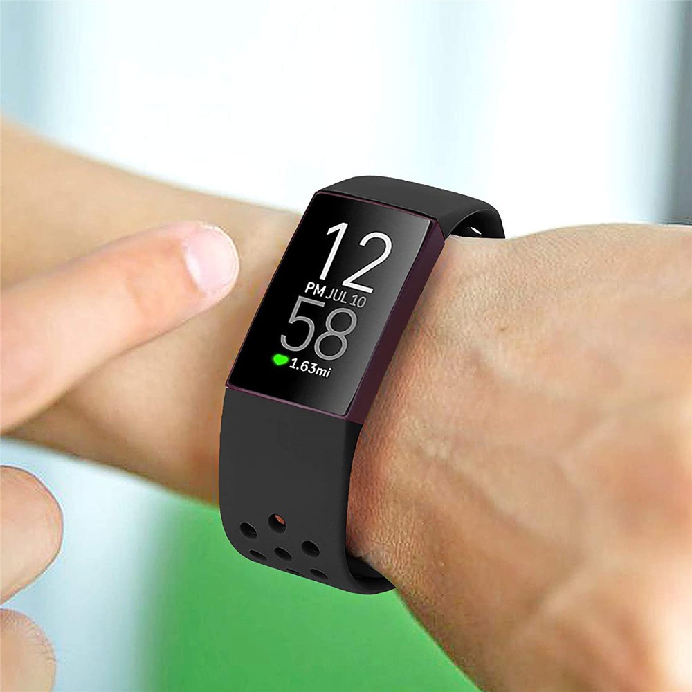 Dây đeo silicone mềm thoáng khí cho đồng hồ thông minh Fitbit Charge 4/Charge 3