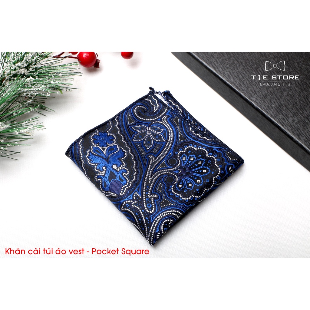 Khăn Cài Túi Áo Vest - Pocket Square - Phụ Kiện Cài  túi Áo họa tiết retro paislay nhiều mẫu