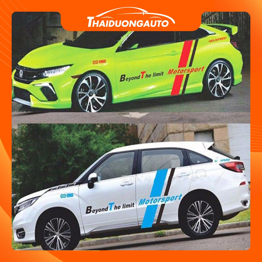 Tem Dán Sườn Ô Tô Phong Cách Thể Thao D-639  HL3120
