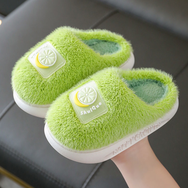 Dép bông đi trong nhà đế dày chống trượt giữ ấm cho bé