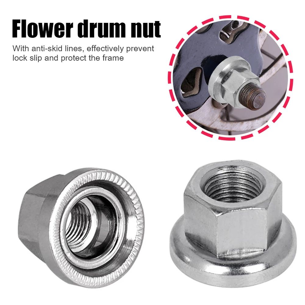 Đai ốc AARON1 M9 M10 bằng thép không gỉ cố định bánh răng chống trượt cho xe đạp