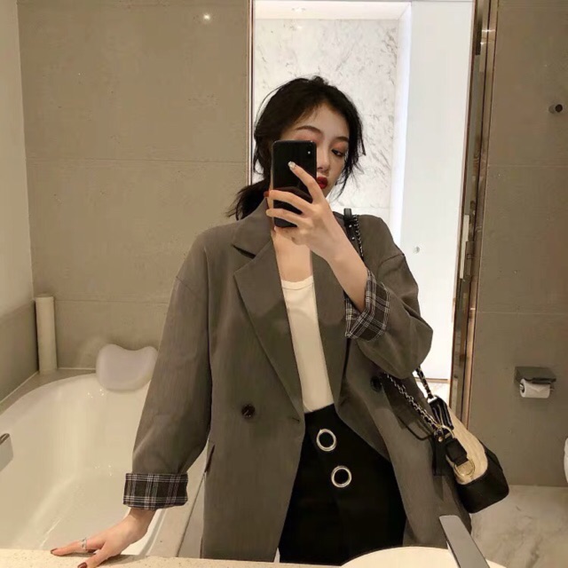ÁO BLAZER CARO DÁNG DÀI ULZZANG (feedback)