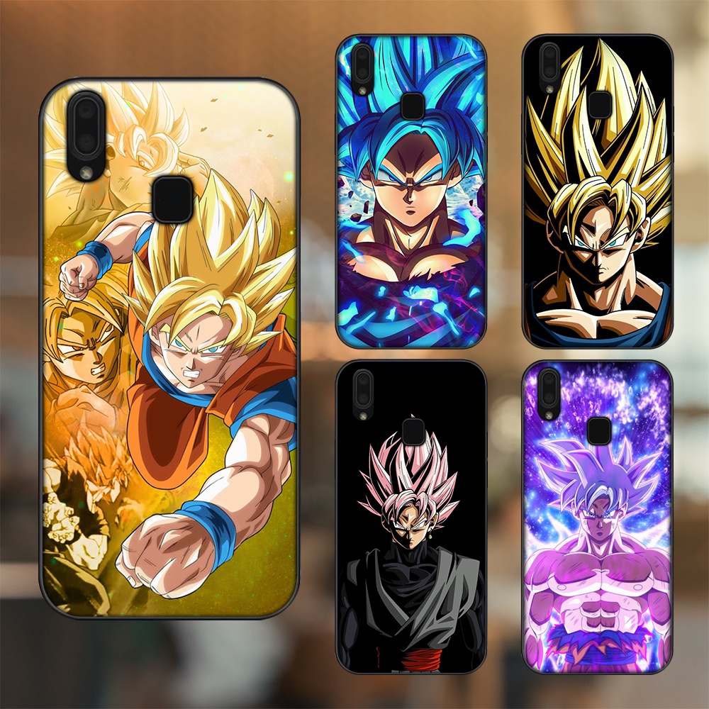 Ốp lưng Vivo Y91, Y95 viền đen in hình Goku Dragon Ball