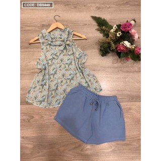 Set bộ đùi in hoa cột nơ
