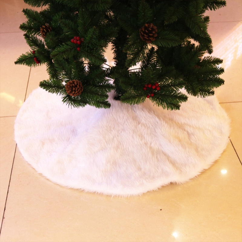 Thảm Lông Giả 30.7 Inches Màu Trắng Sang Trọng Trang Trí Cây Thông Noel