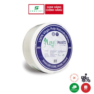 Giấy Vệ Sinh cuộn lớn cao cấp Paseo Livi Eco 1000g 2 lớp