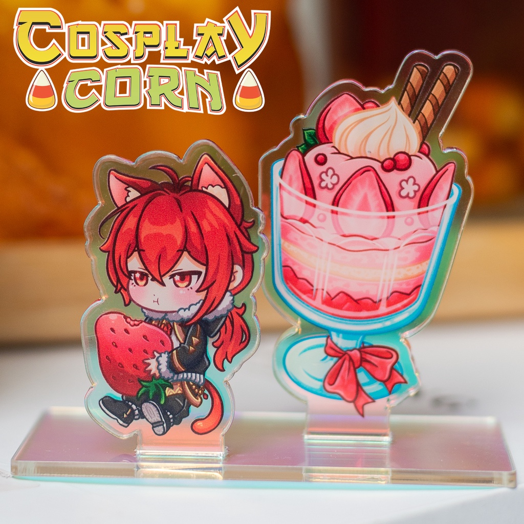 Tượng mica standee Genshin Impact dễ thương nhiều nhân vật game Hutao, Zhongli, Venti,.....