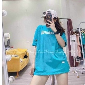 Áo phông rách cá tính in chữ