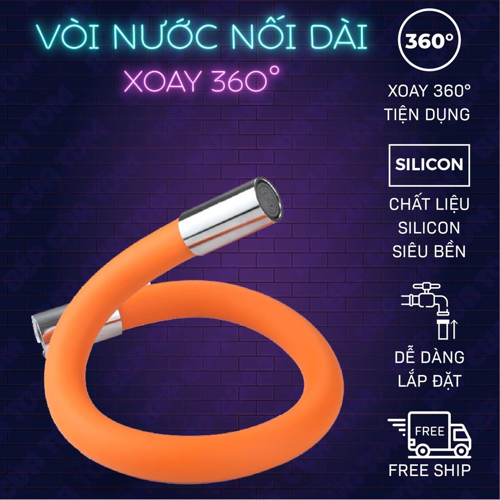 Vòi Nước Tăng Áp NEMI Chất Liệu Silicon Dẻo Dai Chống Thấm Nước - Vòi Nước Với Đầu Xoay 360 Độ Tiện Lợi