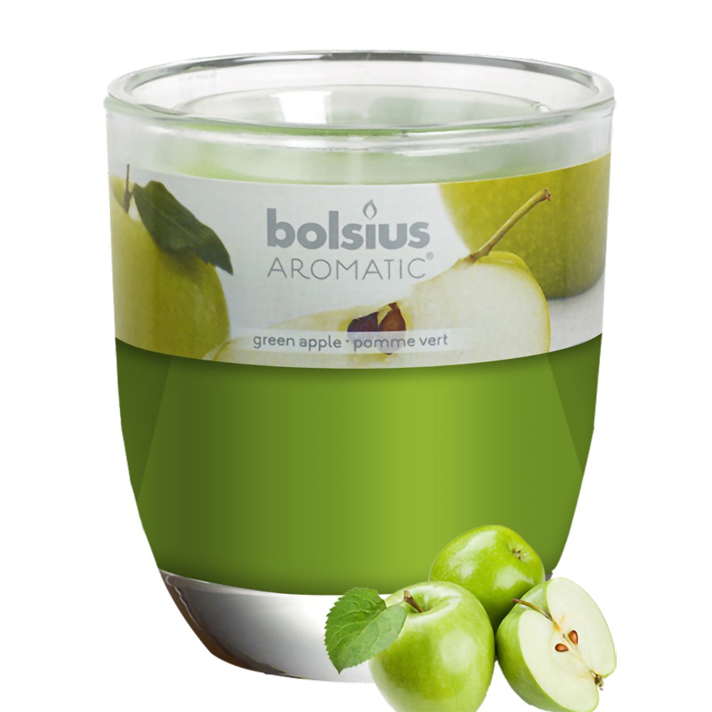 ( HƯƠNG TÁO XANH ) Nến thơm tinh dầu Bolsius Green Apple 105g - Sáp thơm phòng, khử mùi, trang trí, nến thơm cao cấp