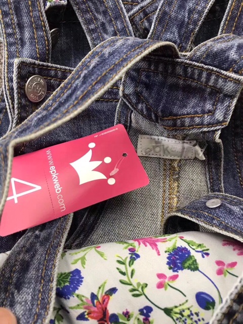 Quần yếm Jean EPK bé gái 3-9y