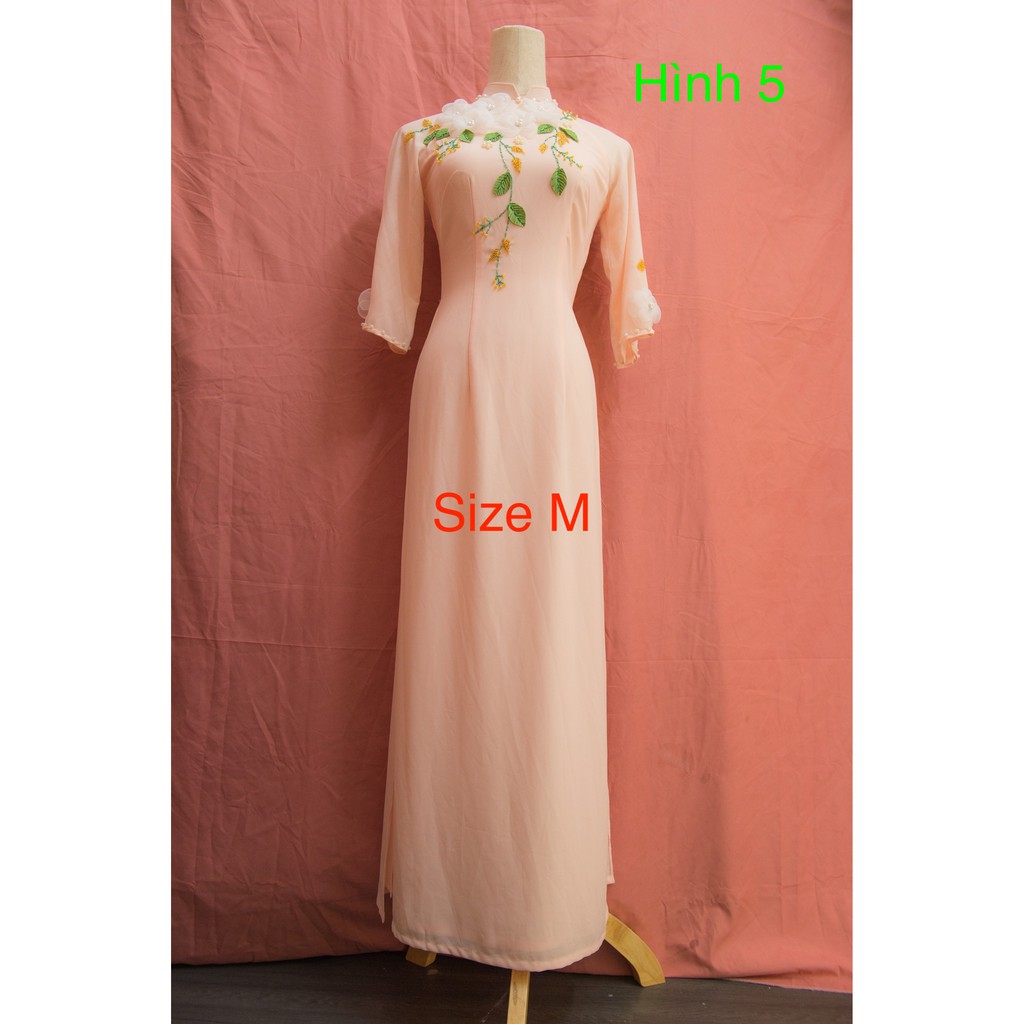 Áo dài thêu hoa nổi giá thanh lý (size lẻ) 99k