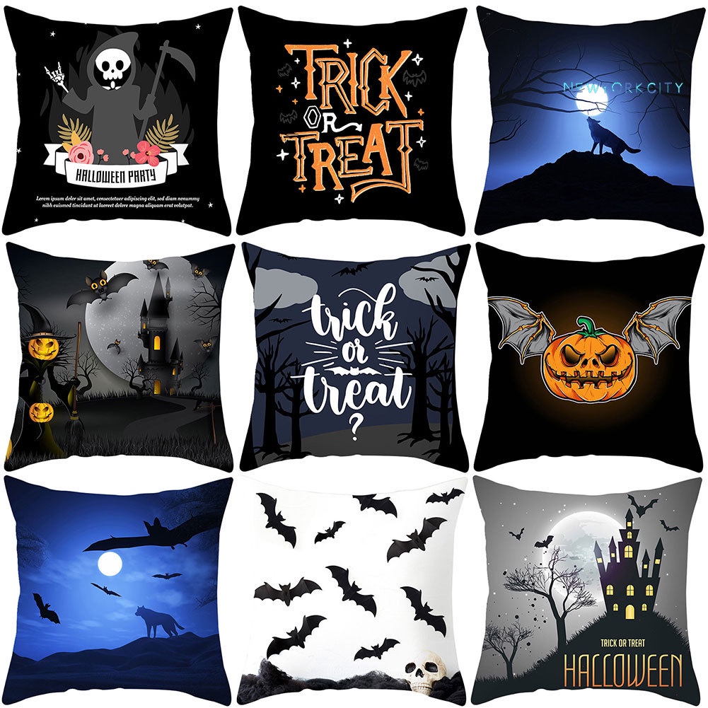Vỏ Gối Sofa Trang Trí Chủ Đề Halloween
