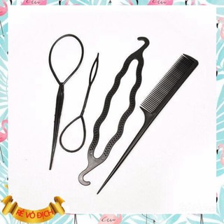 Bộ lược đa năng làm tóc 4 món siêu dễ