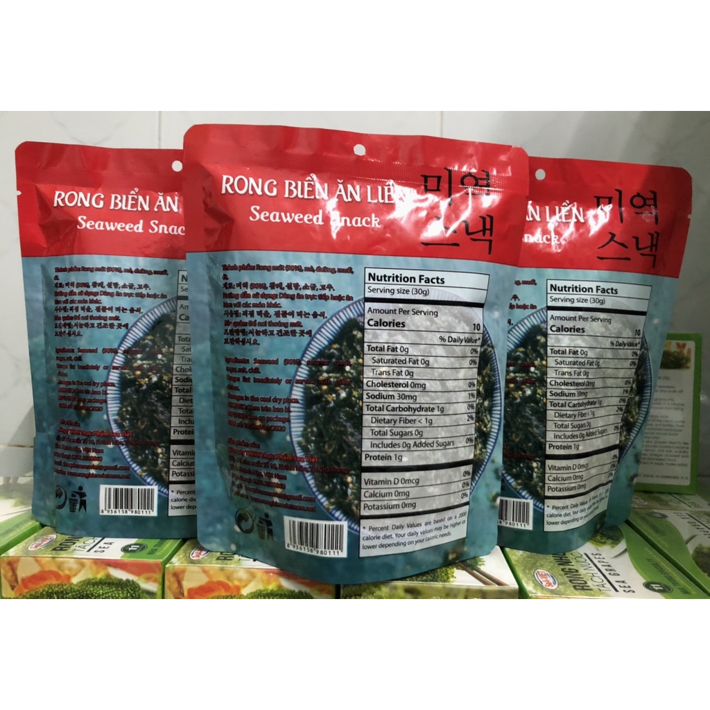 COMBO 5 Gói rong biển ăn liền Sea Việt (Seaweed Snack) 30g