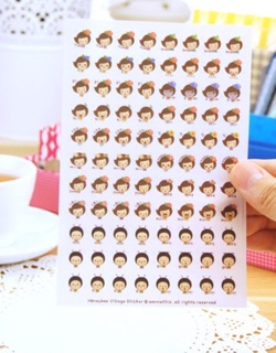 Bộ set 6 tấm sticker HONEY BEE cute