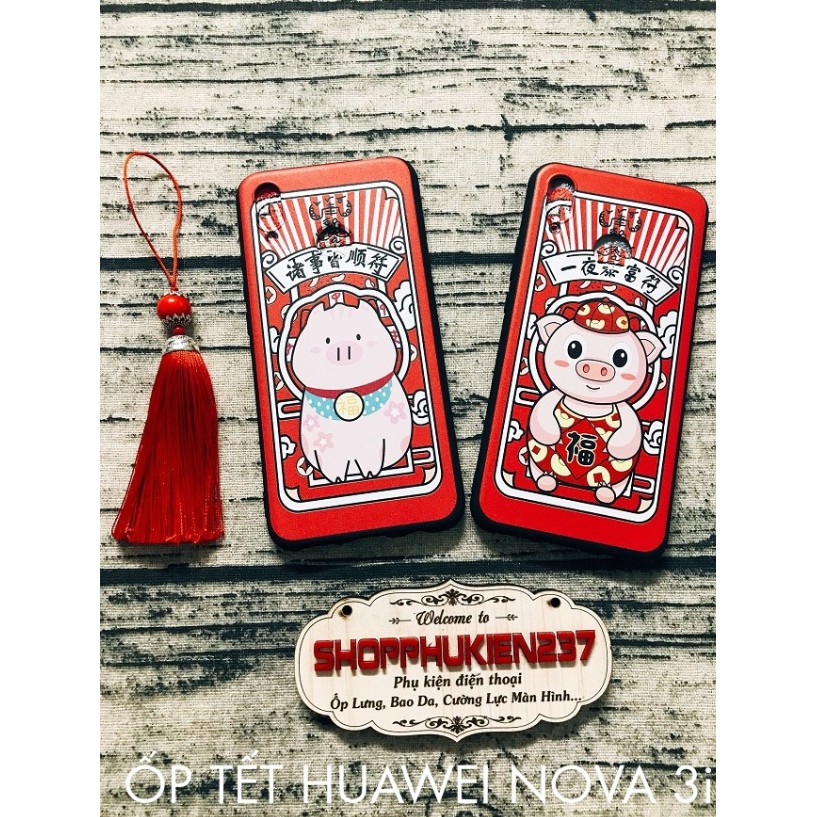Ốp lưng Huawei Nova 3/ Nova 3i/ Nova 3e/ Nova 2i/ Y9 2019/ Gr5 mini/ Gr5 2017/ Y6ii/ Honor Play Dẻo Heo Tết Kèm Lục Lạc
