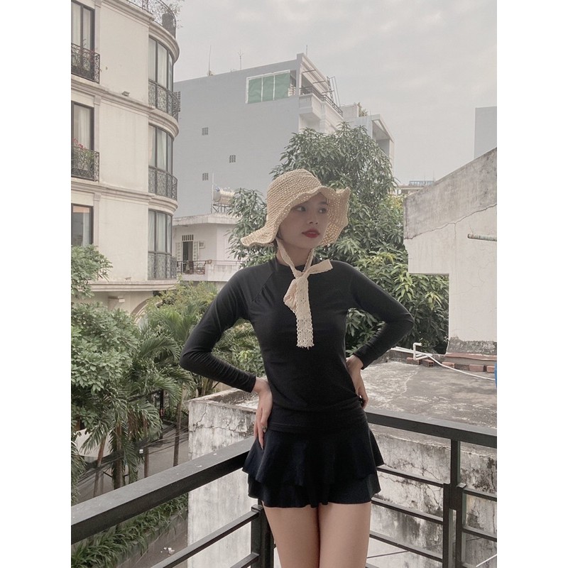 ĐỒ BƠI TAY DÀI VÁY BƠI QUẦN ĐÙI ĐI BIỂN KÍN ĐÁO CAO CÂP PHỐI QUẦN BƠI DÀI MẮC CÁ JAMI - ATD25 | BigBuy360 - bigbuy360.vn