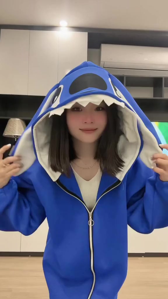 Áo khoác có mũ kiểu dáng gấu stick chất nỉ màu xanh form rộng, áo hoodie zip unisex hot trend M12 | BigBuy360 - bigbuy360.vn