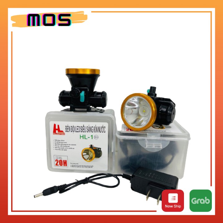 Đèn pin siêu sáng đôi đầu HL-01 kèm sạc và dây đeo -  Mos Shop