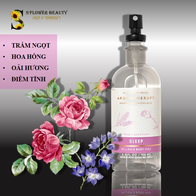 2020 |✨BST Thư Giãn | Xịt Thơm - Xịt Gối Bath &amp; Body Works Aromatherapy Essential Oil Mist - Stress Relief | Sleep