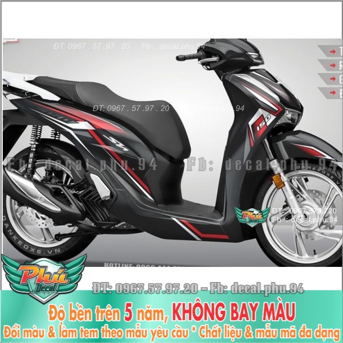 Tem rời Sh 2020 Chỉ đỏ đen (B)