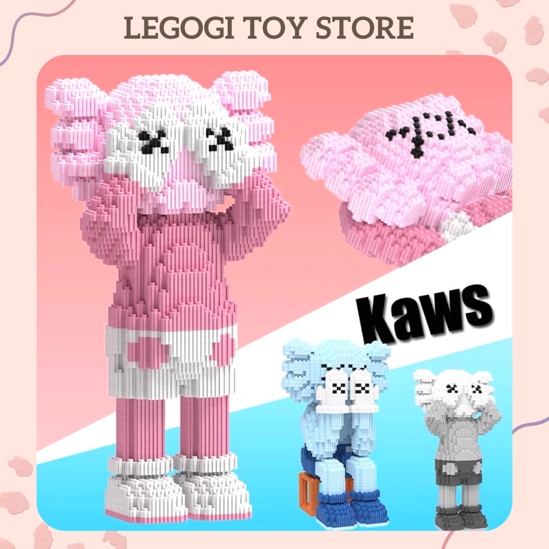 Đồ chơi xếp hình Legogi KAWS 35CM gạch răng cưa mô hình lắp ráp trưng bày phòng quà tặng sinh nhật