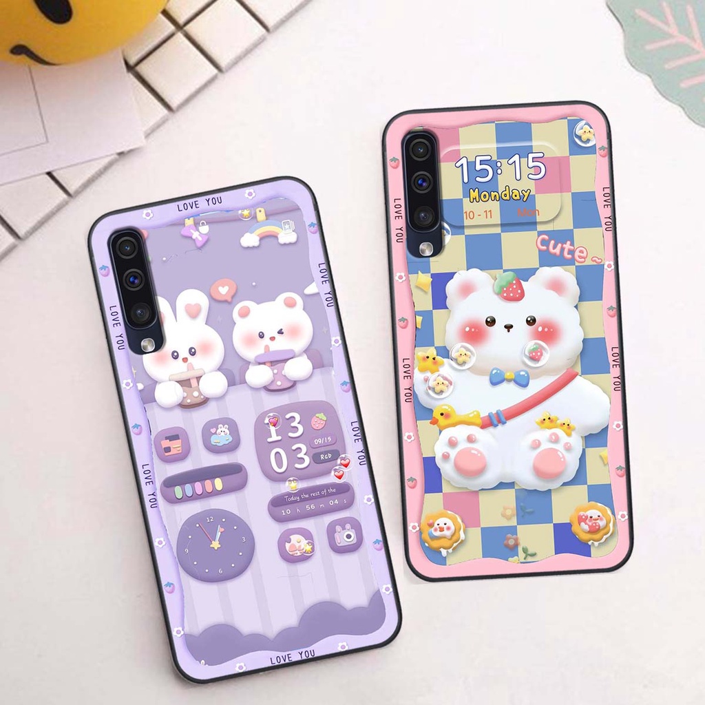 Ốp lưng Samsung A30s / A50 / A50s / A70 in hình gấu cute,bò sữa 3D cute dễ thương bảo vệ điện thoại
