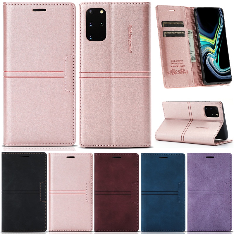 Ốp Điện Thoại Da Pu Mềm Dạng Ví Cổ Điển Cho Samsung Galaxy S21 Plus Note 20 Ultra S20 Plus S10 Plus S21 Ultra S20 Ultra