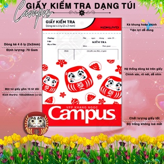 Giấy Kiểm Tra Campus Dạng Túi [15 Tờ Đôi]