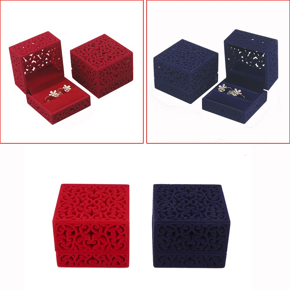 Hộp Đựng Nhẫn Bằng Vải Nhung Kích Thước 6.5x6.5x4.7cm