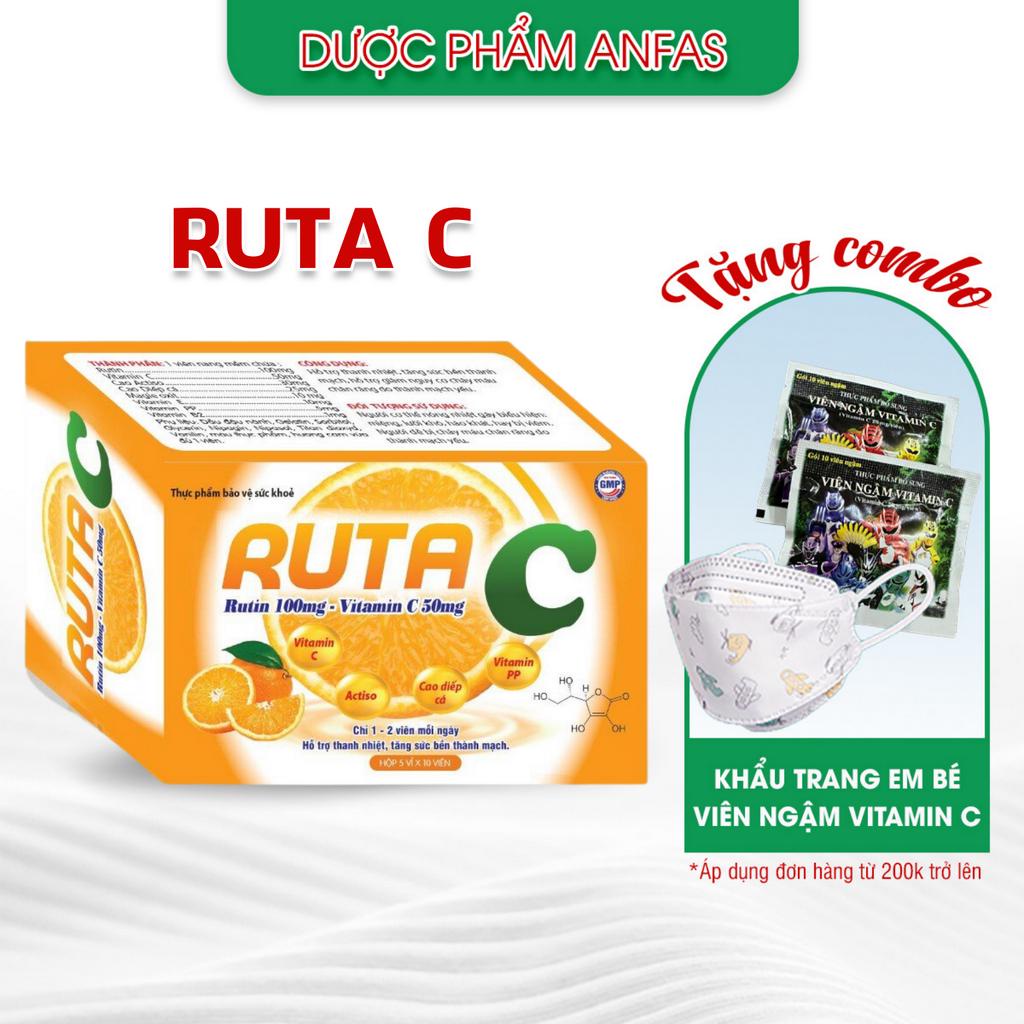 Bổ sung vitamin C, rutin, tăng cường bền mạch máu, giảm chảy máu chân răng, xuất huyết, Ruta C  Ramukid