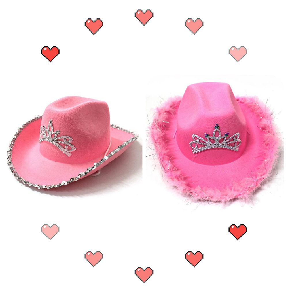 Mũ cao bồi đính sequin lấp lánh thời trang MIHAN1