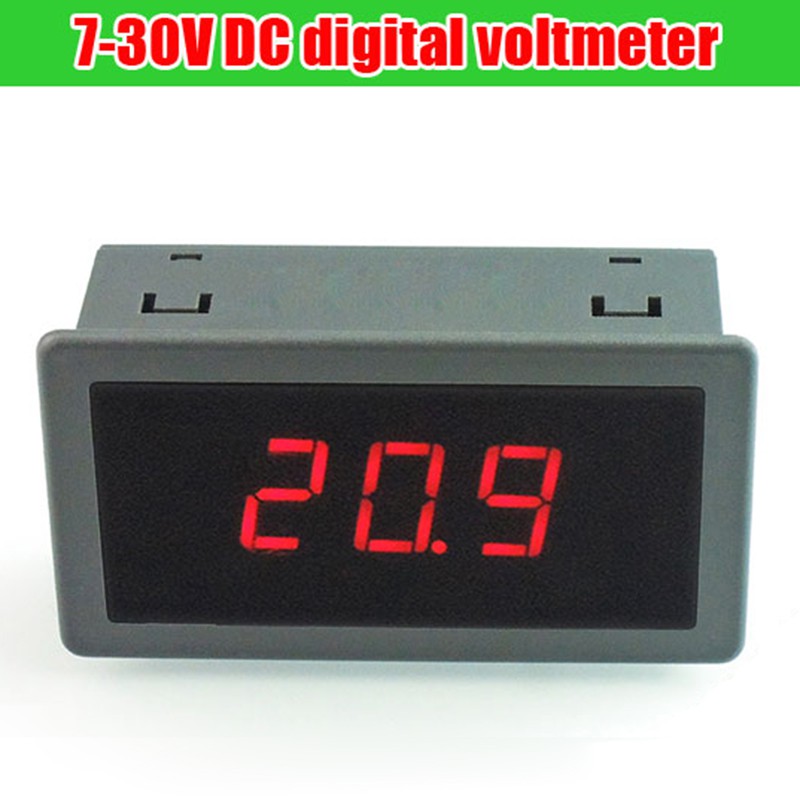 Đồng hồ đo tốc độ kỹ thuật số 7-30V DC Bộ điều khiển tốc độ hiển thị kỹ thuật số Đầu đo điện áp 0-30V Bảo vệ kết nối ngược