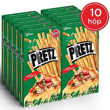 (4 vị) Bánh que Glico Pretz hộp 31gr