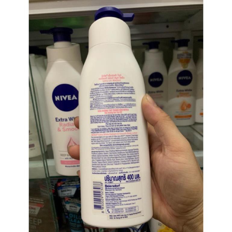 Sữa dưỡng thể Nivea Extra White & Smooth 400ml (Ban Ngày)
