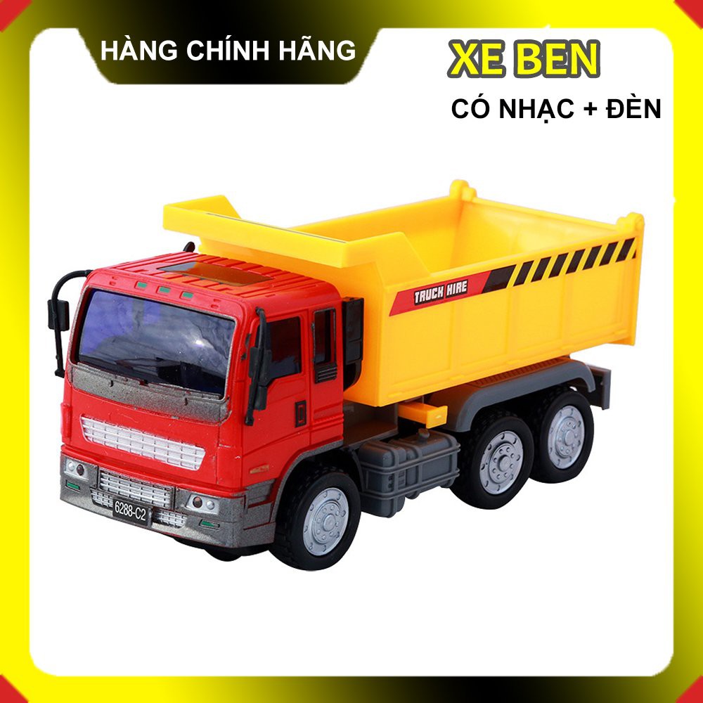 ( Hàng Việt Nam ) Xe Ben 3D Có Nhạc Đèn Chạy Pin Tự Động