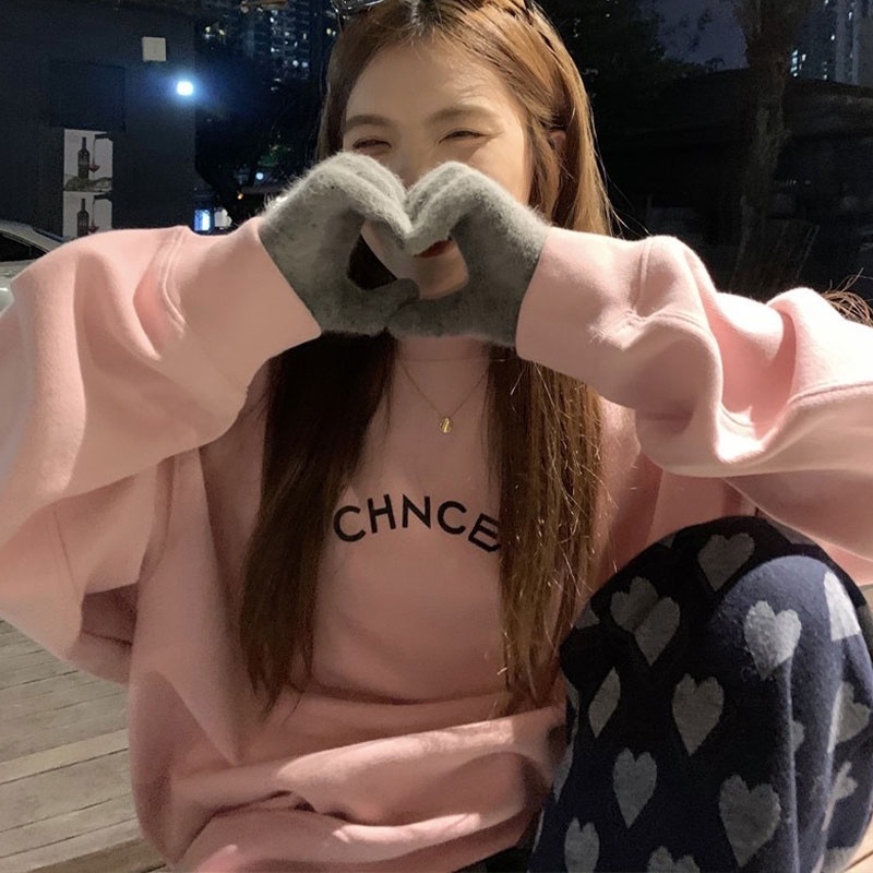Áo Hoodies Nữ In Chữ Thời Trang Hàn Quốc Năng Động