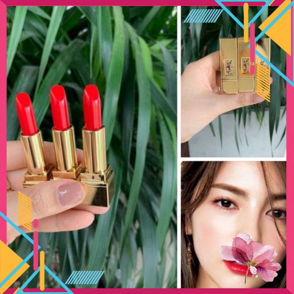 Son YSL 01 Le Rouge mini - đỏ thuần cổ điển của phái đẹp