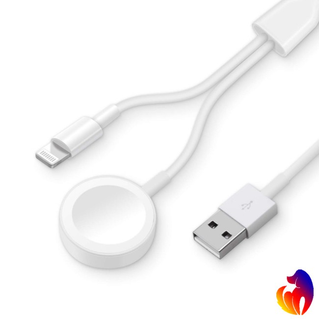 Blackhole 2 in 1 Wireless Charger for Apple Watch Series 4 USB Magnetic Charging Cable 3.3 feet/1meter for iPhone X Max