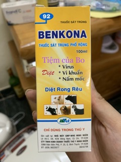 (Lọ 100ml)Date 03/2022 - BENKONA - thuốc sát khuẩn