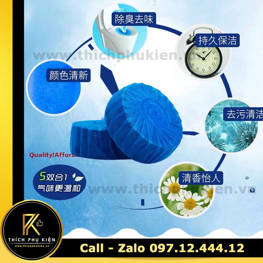 BỊT 10 Viên tẩy bồn cầu, khử mùi, diệt khuẩn/Cục tẩy nhà vệ sinh toilet