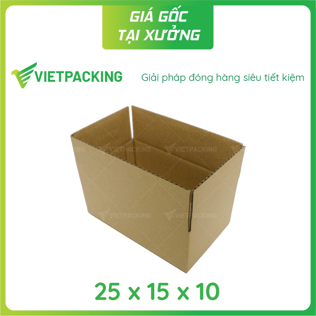 25x15x10 - 50 hộp carton giao hàng bưu điện V232