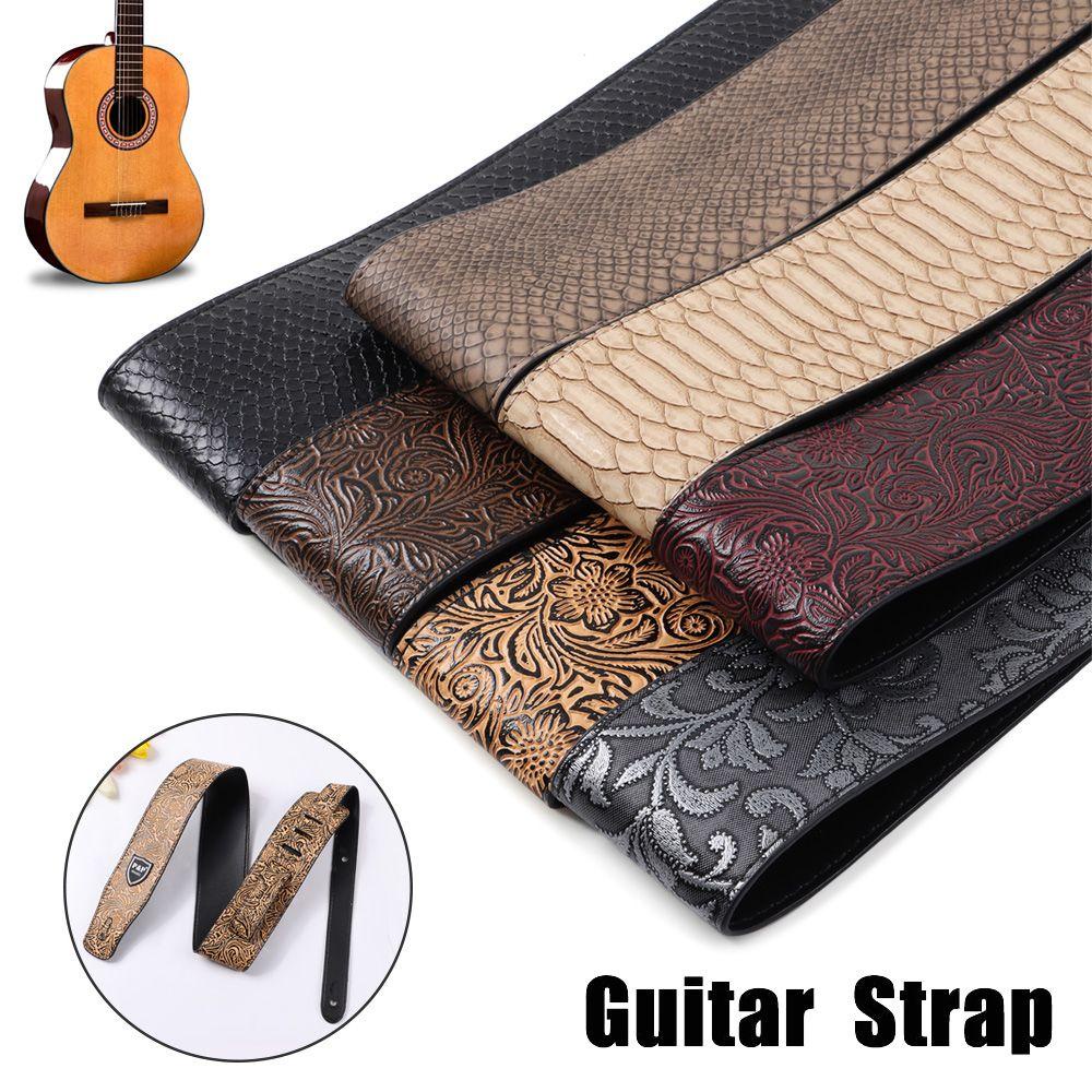 Dây Đeo Đàn Guitar Bản Rộng Dập Nổi Họa Tiết Xinh Xắn Cho Trẻ Em &amp; Người Lớn