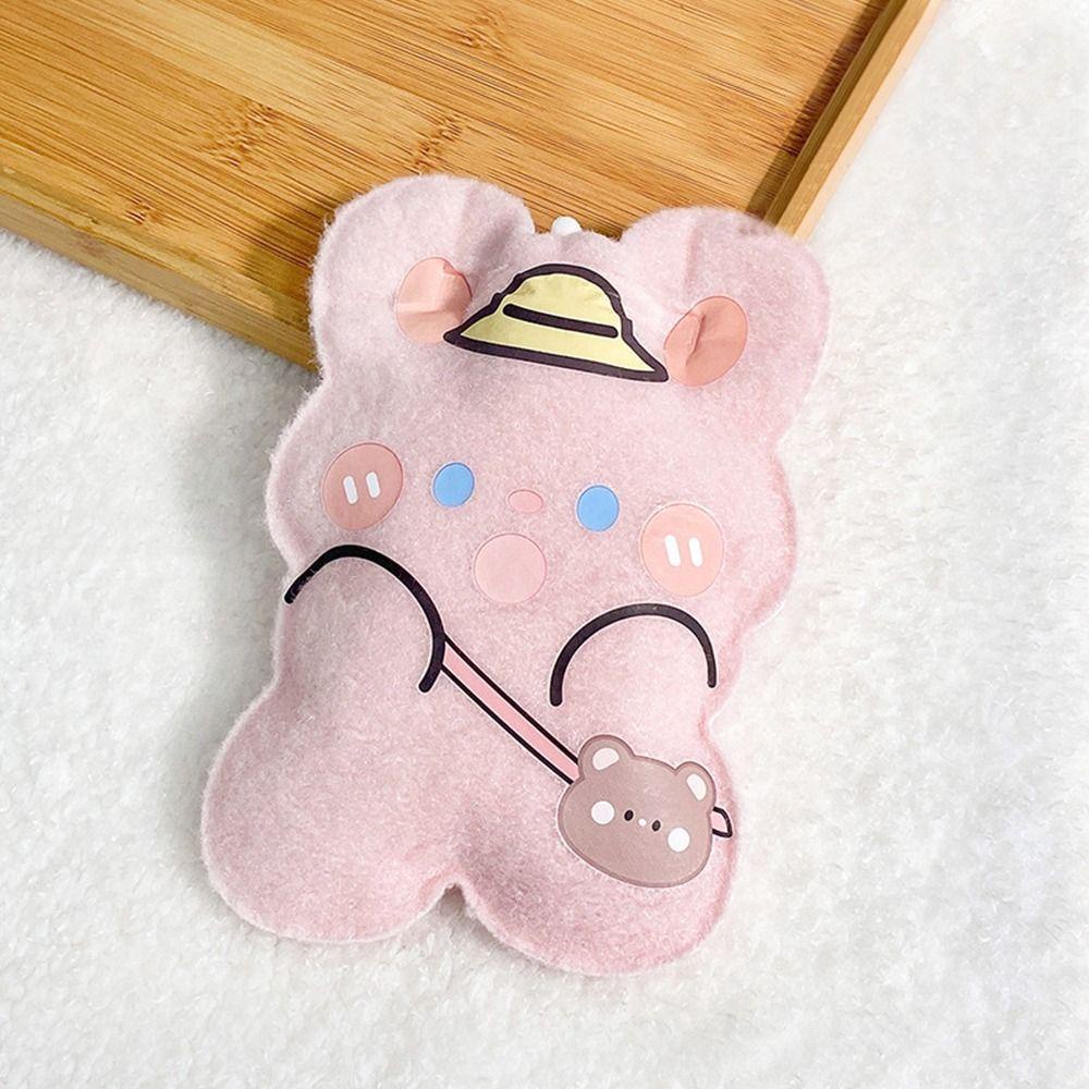 EBINLANDS Set 2 Túi Nhung Đựng Nước Nóng Họa Tiết Hoạt Hình Dễ Thương