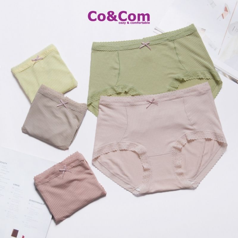 Quần Lót Nữ Viền Ren Cao Cấp Co&Com Chất Liệu Modal Co Giãn Lót Đũng 2 Lớp Không Lộ Viền NO2022