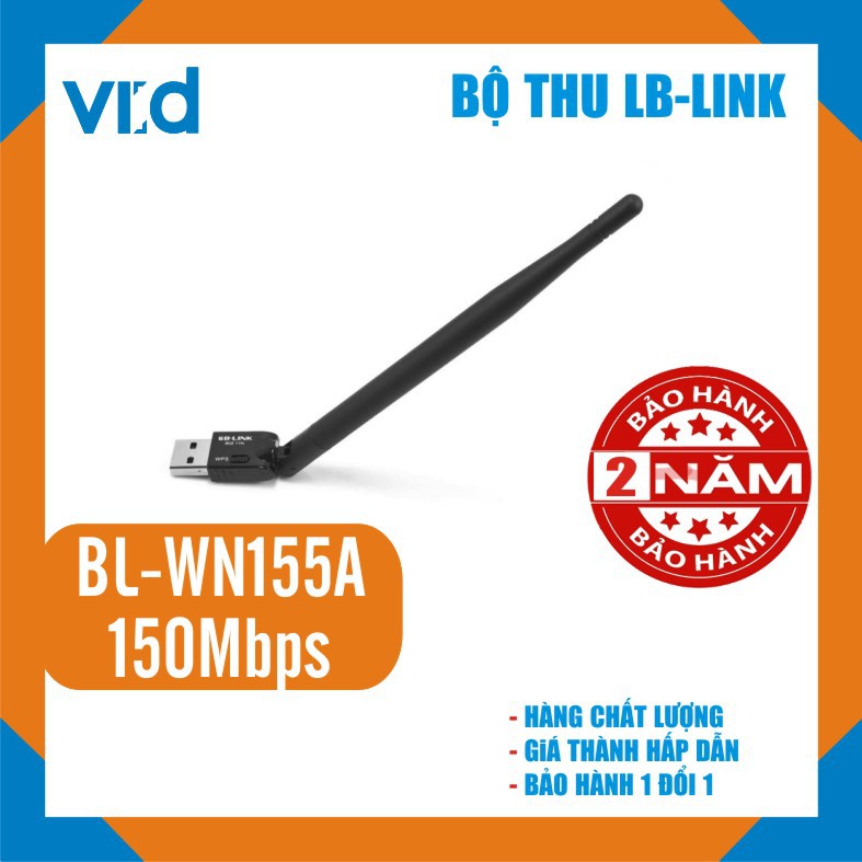 [CHÍNH HÃNG]Bộ thu sóng LB-LINK BL-WN155A 150Mbps, sản phẩm chính hãng, bảo hành 2 năm !!!