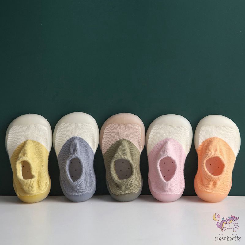 Đôi Giày Cotton Đế Mềm Thiết Kế Dạng Vớ Cho Bé Tập Đi
