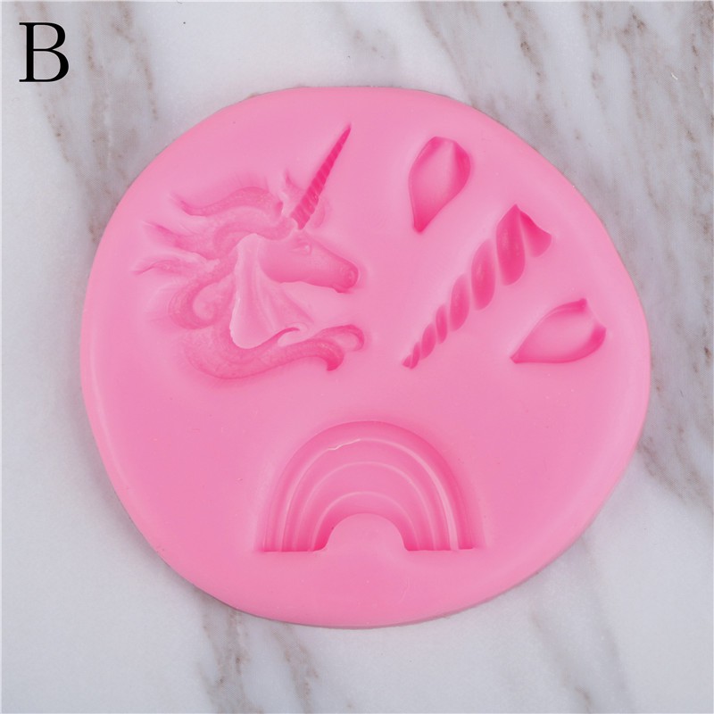 Khuôn silicon làm bánh hình kỳ lân dễ thương tiện dụng